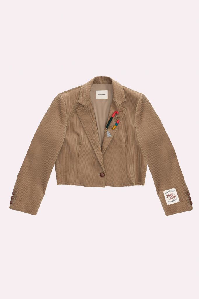 CORDUROY CROPED BLAZER 