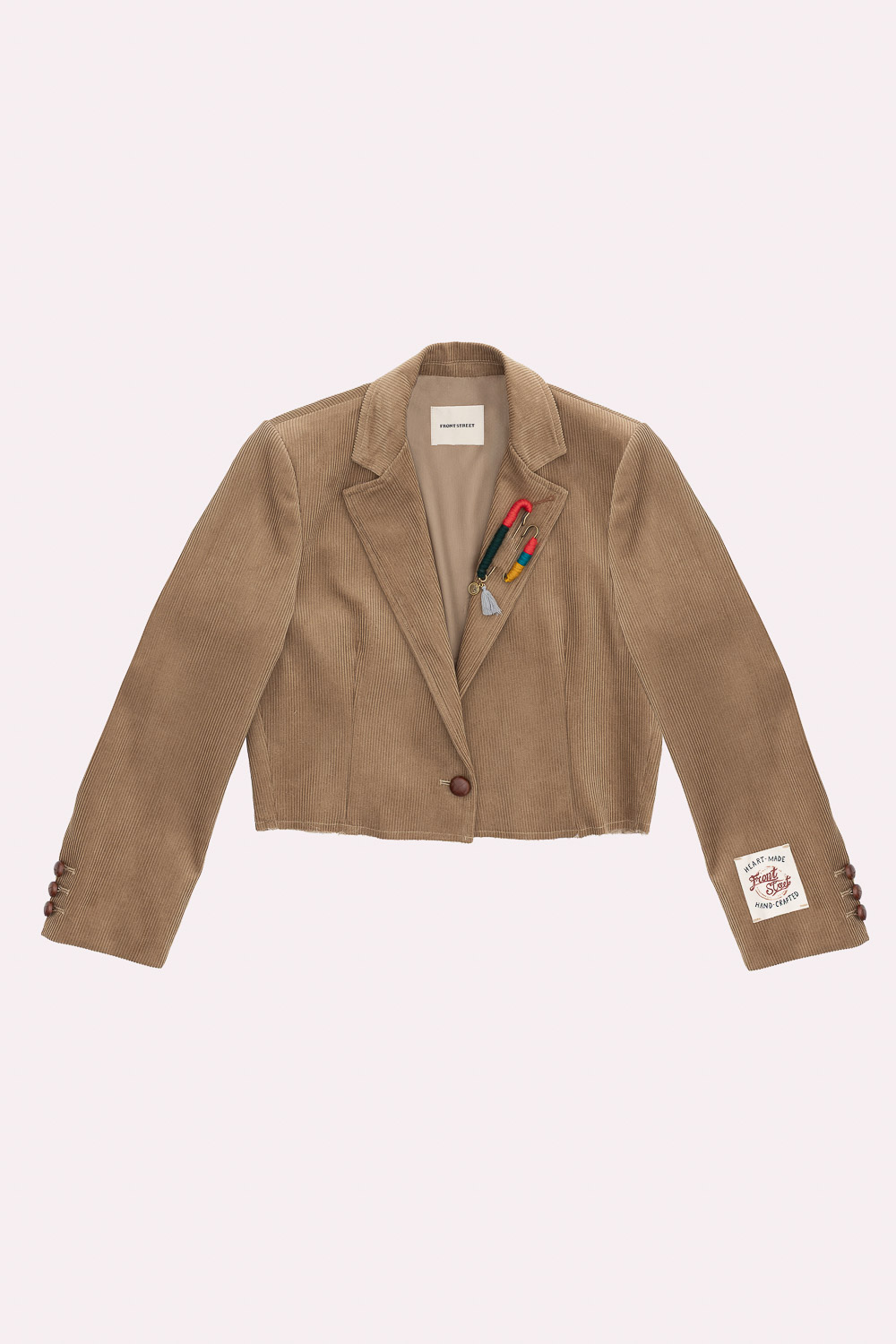 CORDUROY CROPED BLAZER