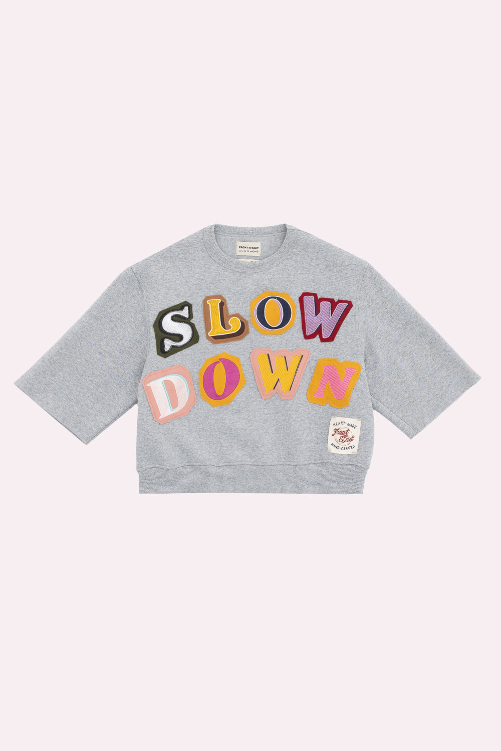 CRAZY LOGO SHORT-SLEEVES SWEATSHIRT