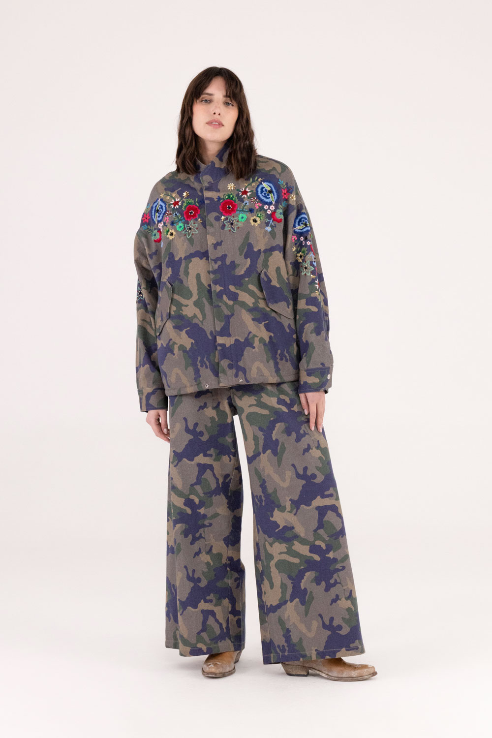 EMBROIDERED CAMO BLOUSON