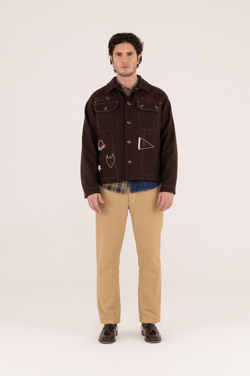 EXPLORER OVERSHIRT WITH ARTISANAL EMBROIDERY