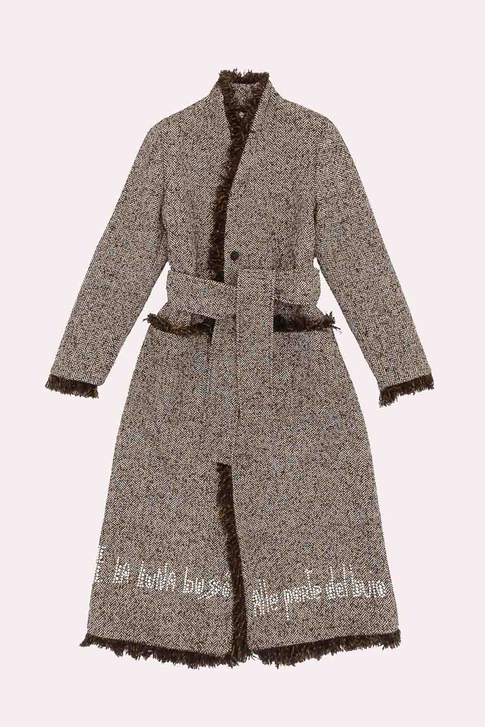 HARRINGBONE TWEED COAT