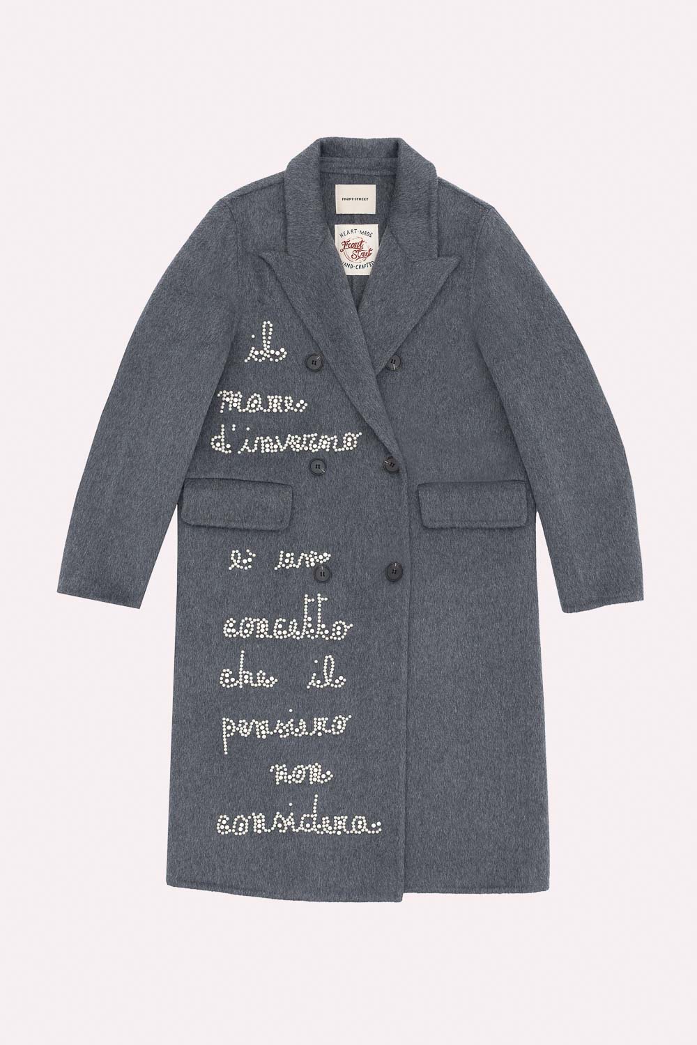 JEWEL AND PERL WOOL COAT
