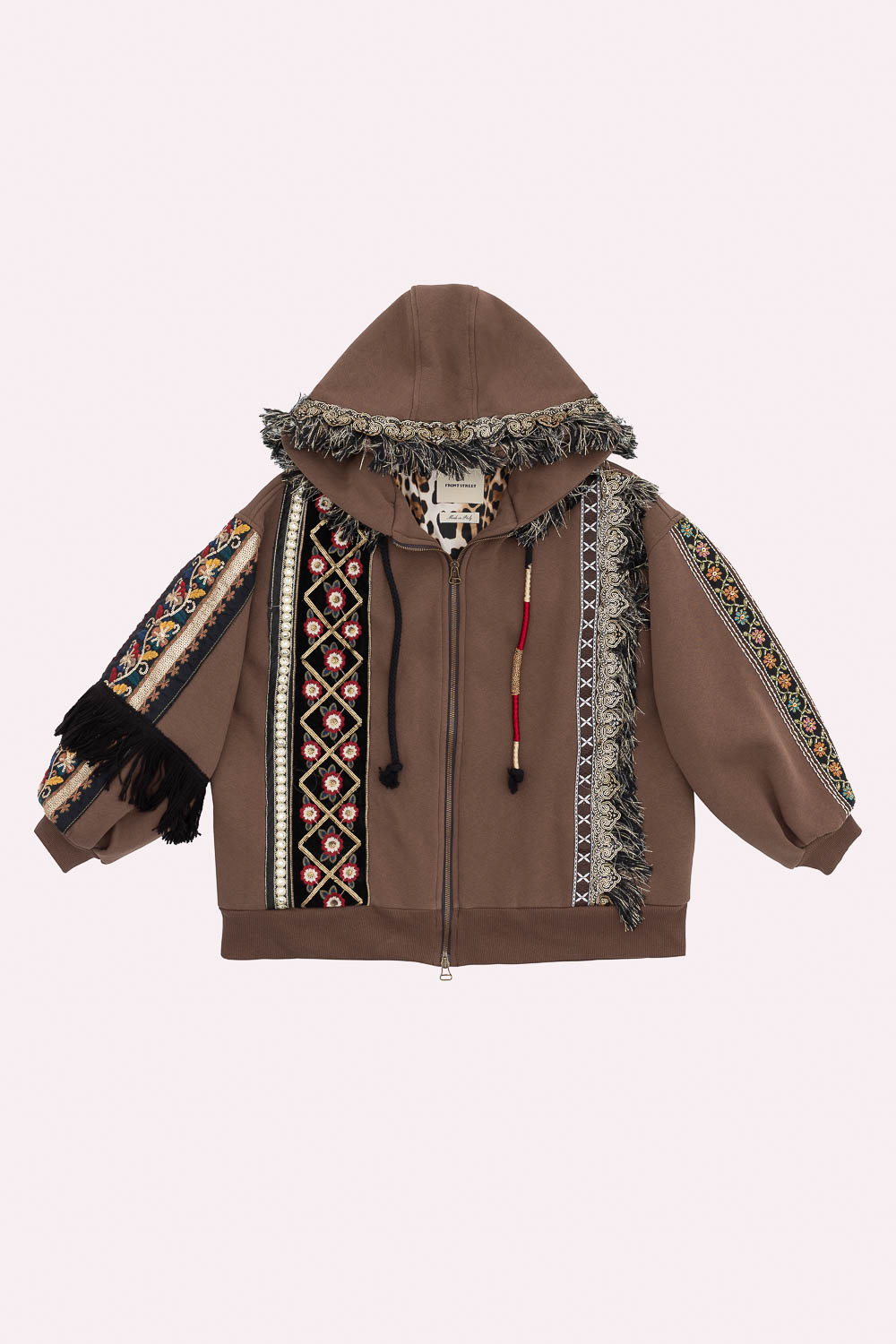 ZARIFA HOODED ZIP-UP SWEATSHIRT
